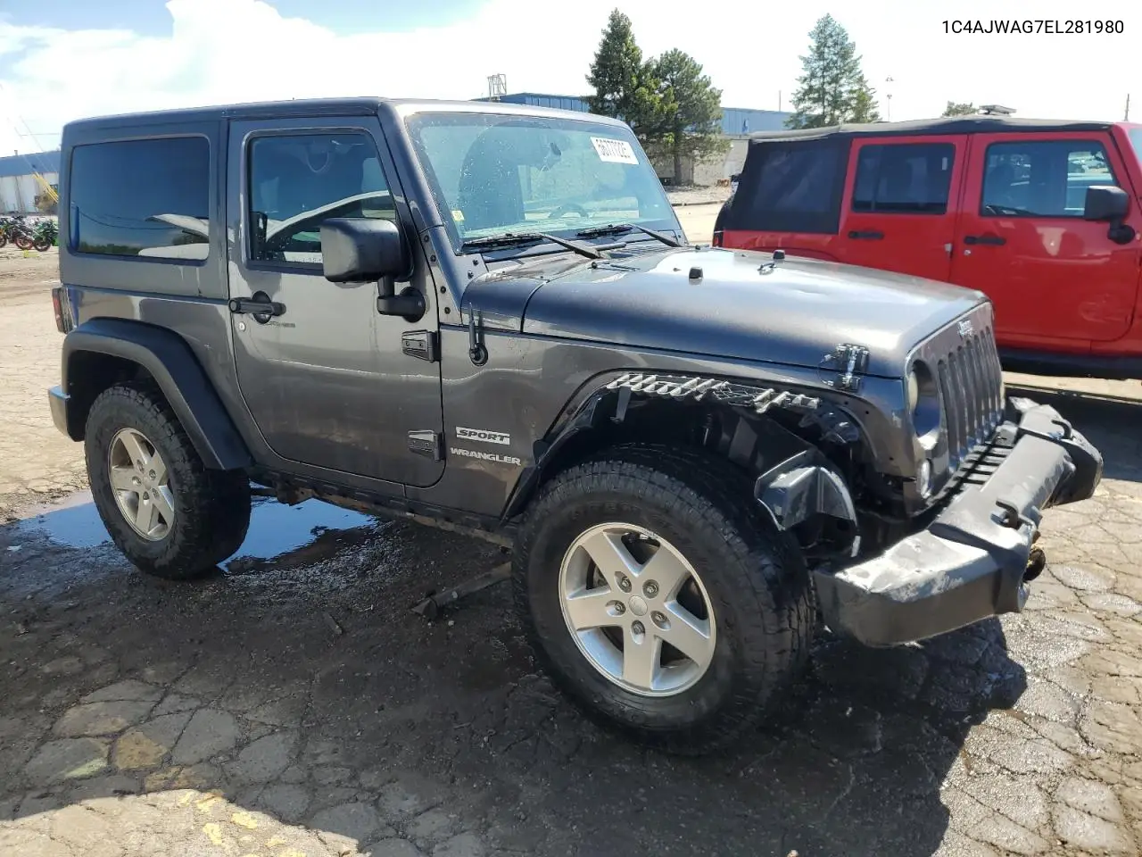 2014 Jeep Wrangler Sport VIN: 1C4AJWAG7EL281980 Lot: 56777225