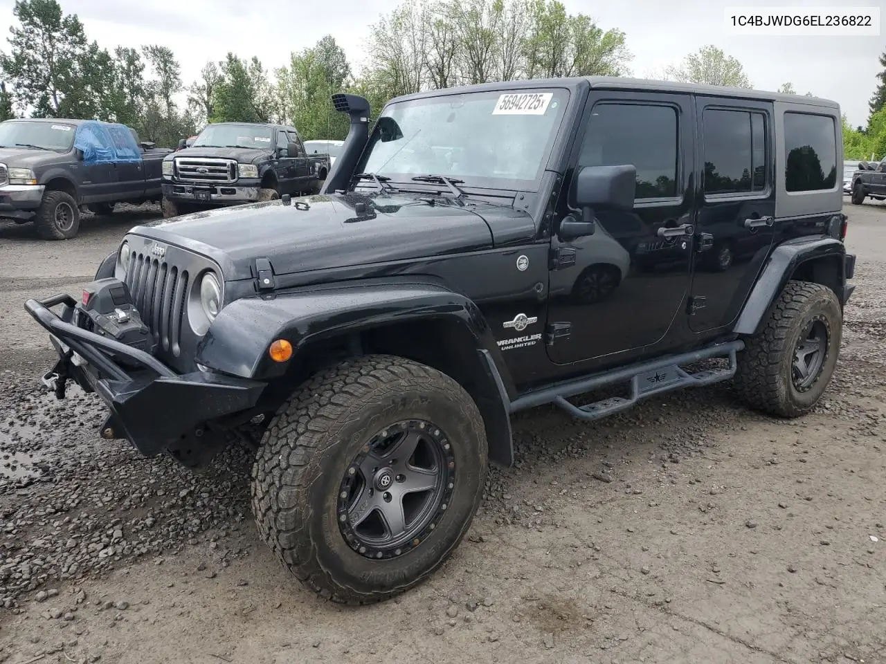 2014 Jeep Wrangler Unlimited Sport VIN: 1C4BJWDG6EL236822 Lot: 56942725