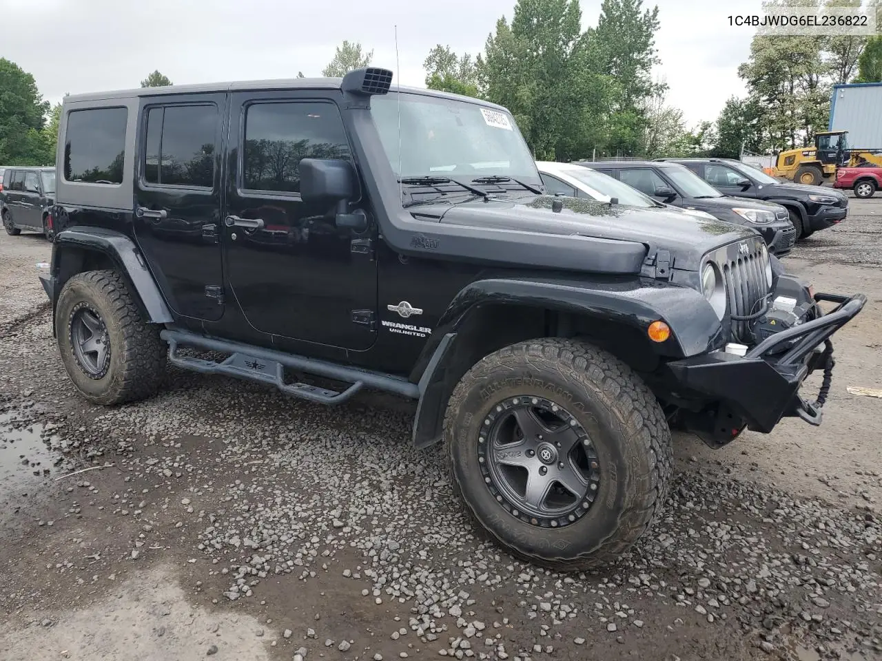 2014 Jeep Wrangler Unlimited Sport VIN: 1C4BJWDG6EL236822 Lot: 56942725