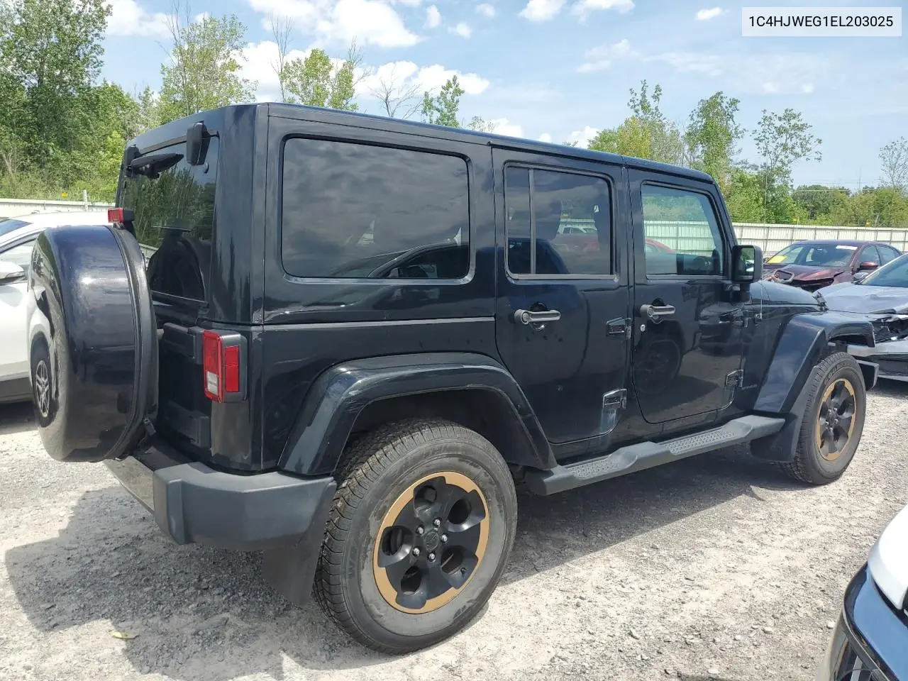 2014 Jeep Wrangler Unlimited Sahara VIN: 1C4HJWEG1EL203025 Lot: 61245135