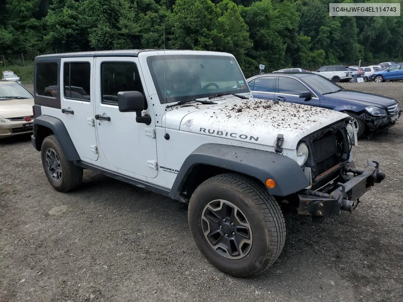 2014 Jeep Wrangler Unlimited Rubicon VIN: 1C4HJWFG4EL114743 Lot: 61397575