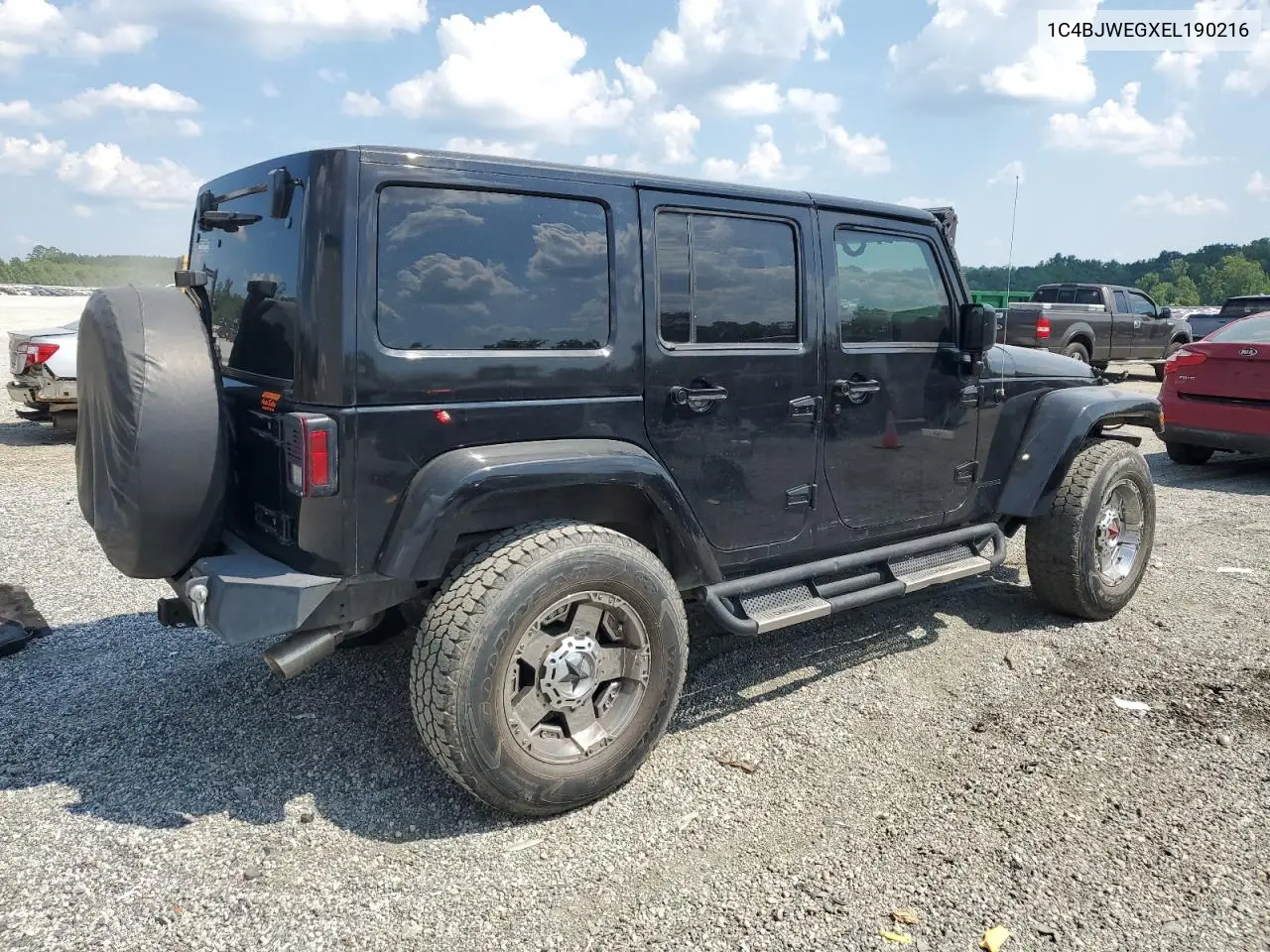 2014 Jeep Wrangler Unlimited Sahara VIN: 1C4BJWEGXEL190216 Lot: 62098935