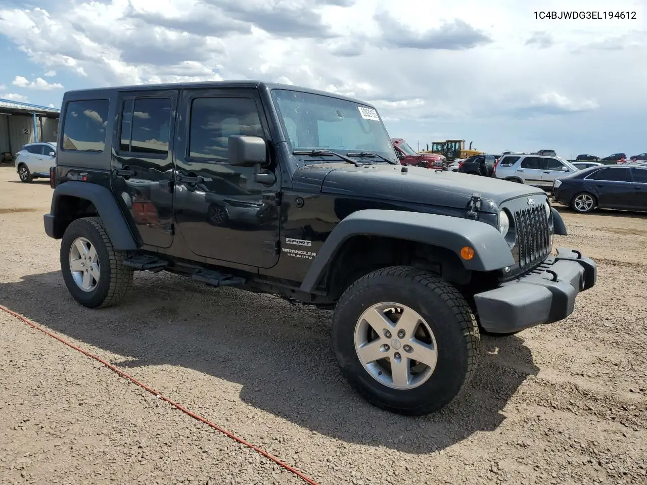2014 Jeep Wrangler Unlimited Sport VIN: 1C4BJWDG3EL194612 Lot: 62939155