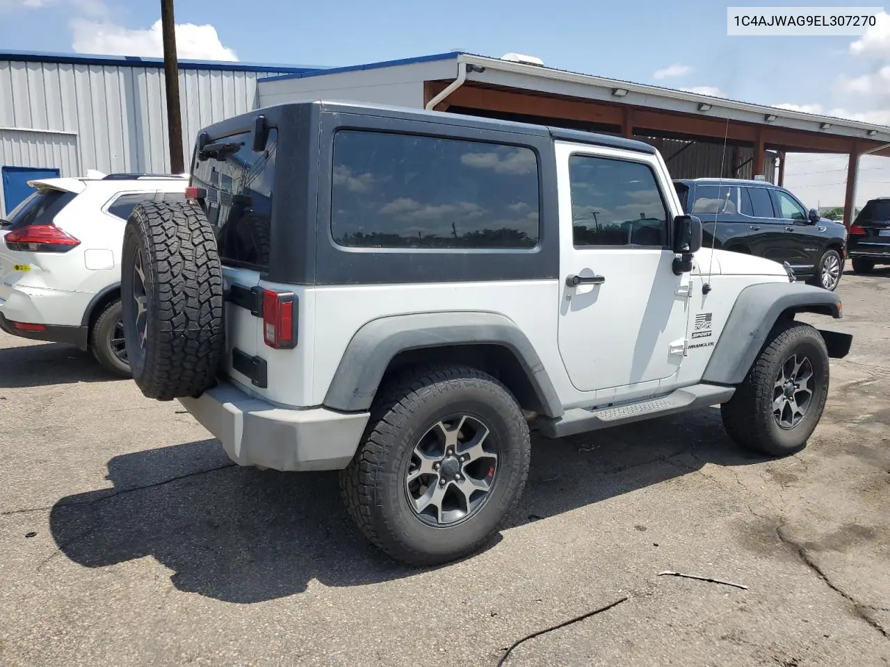 2014 Jeep Wrangler Sport VIN: 1C4AJWAG9EL307270 Lot: 62953215