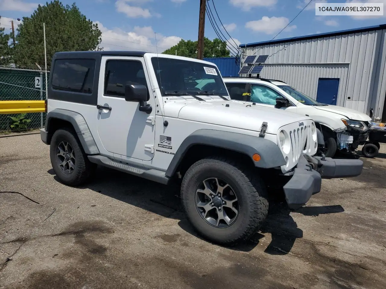 2014 Jeep Wrangler Sport VIN: 1C4AJWAG9EL307270 Lot: 62953215