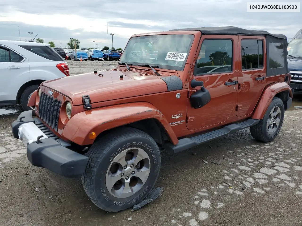 2014 Jeep Wrangler Unlimited Sahara VIN: 1C4BJWEG8EL183930 Lot: 62969015