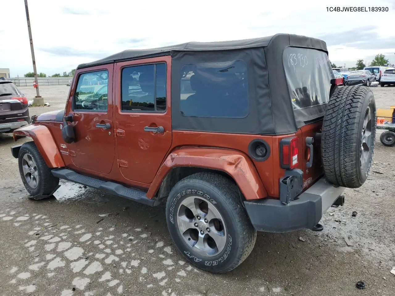 2014 Jeep Wrangler Unlimited Sahara VIN: 1C4BJWEG8EL183930 Lot: 62969015