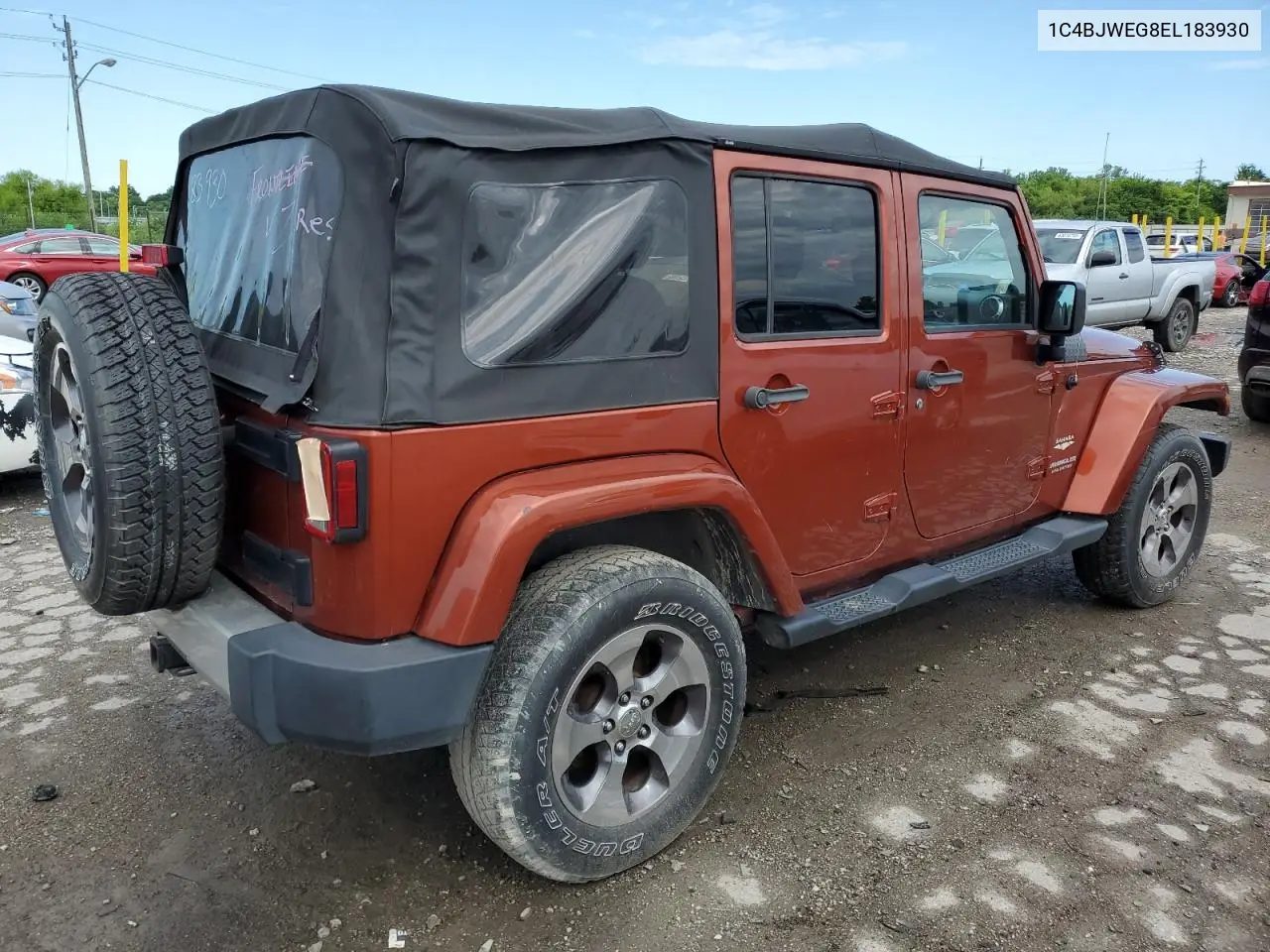 2014 Jeep Wrangler Unlimited Sahara VIN: 1C4BJWEG8EL183930 Lot: 62969015