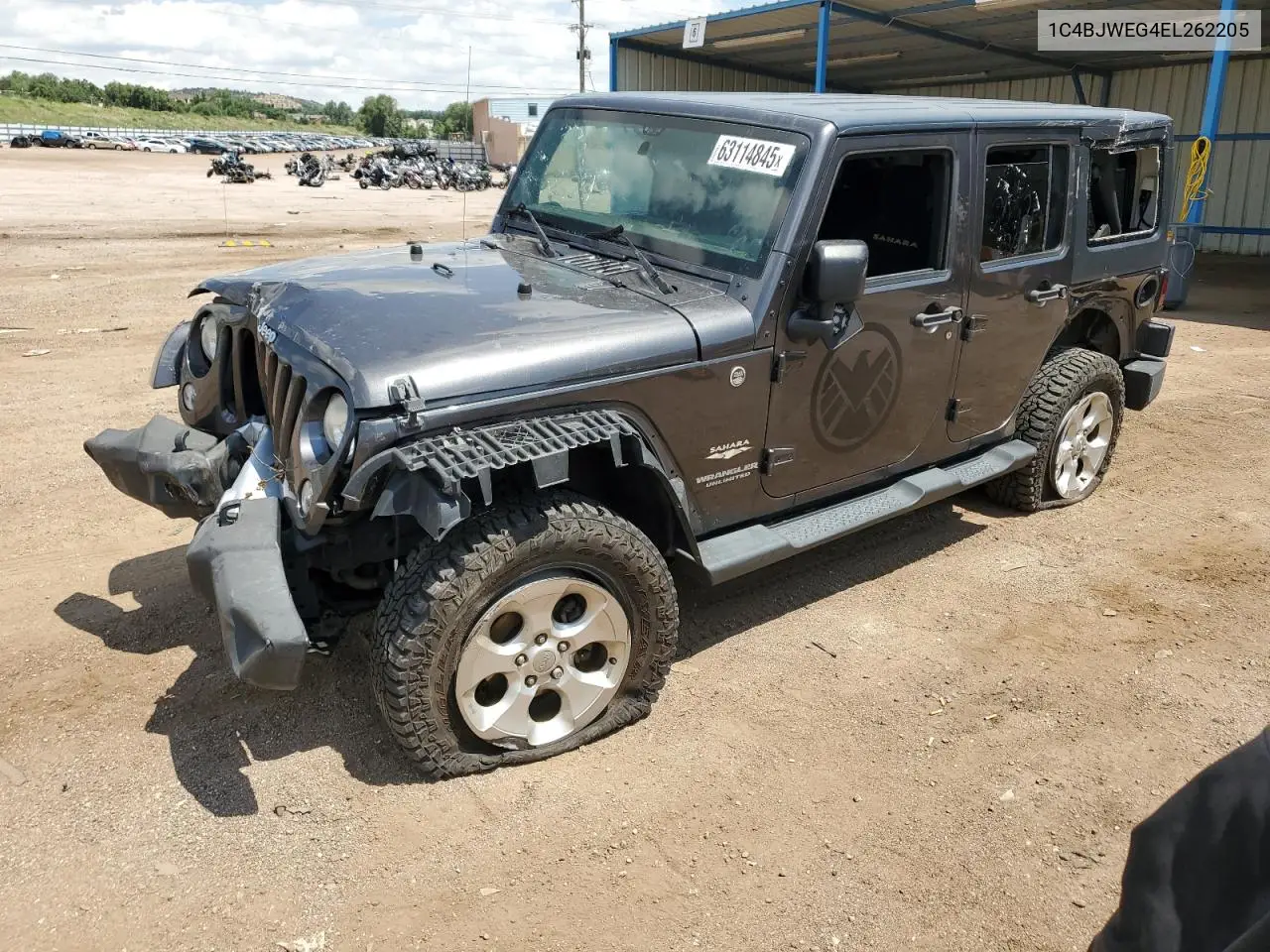 2014 Jeep Wrangler Unlimited Sahara VIN: 1C4BJWEG4EL262205 Lot: 63114845