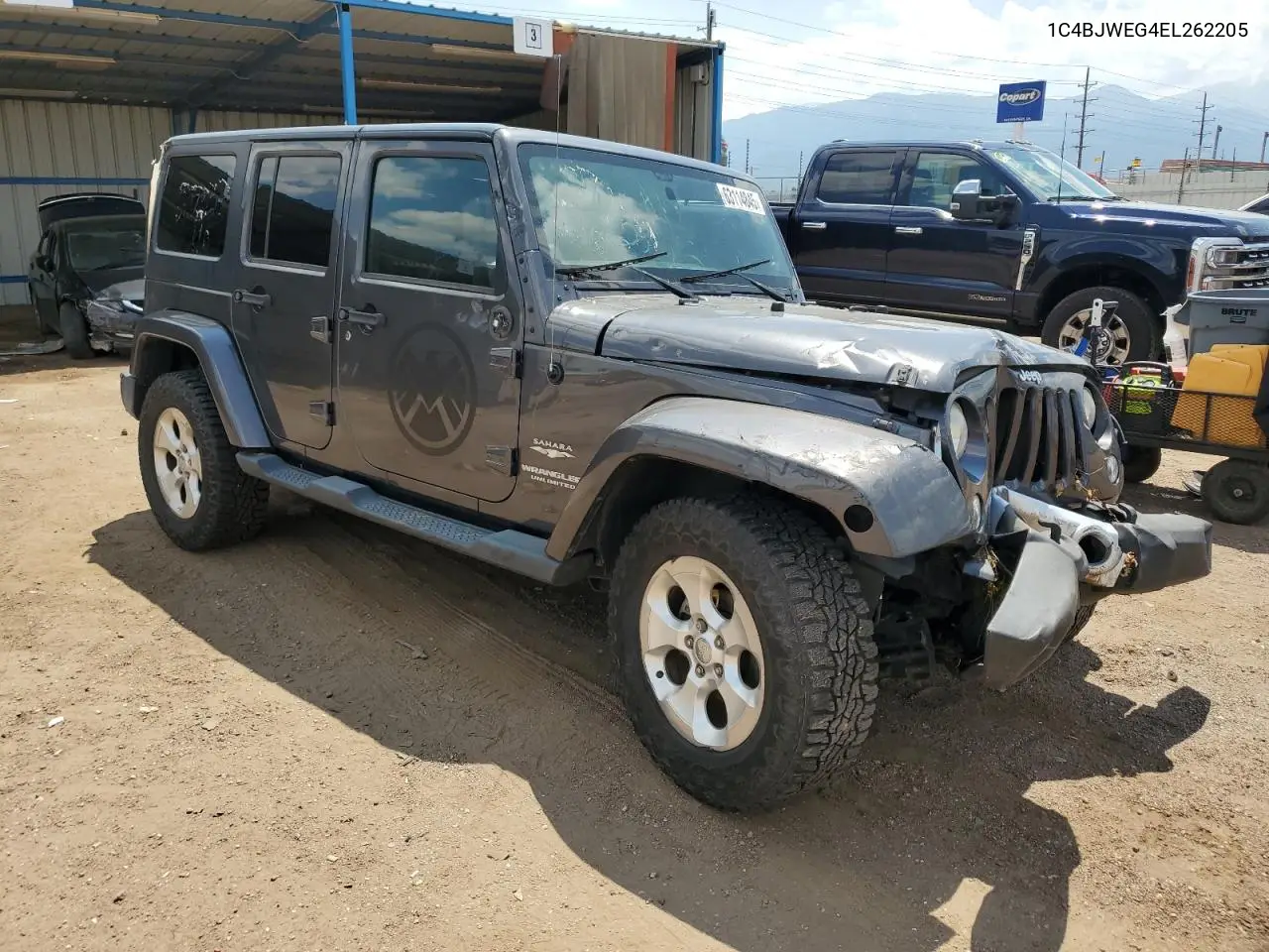 2014 Jeep Wrangler Unlimited Sahara VIN: 1C4BJWEG4EL262205 Lot: 63114845