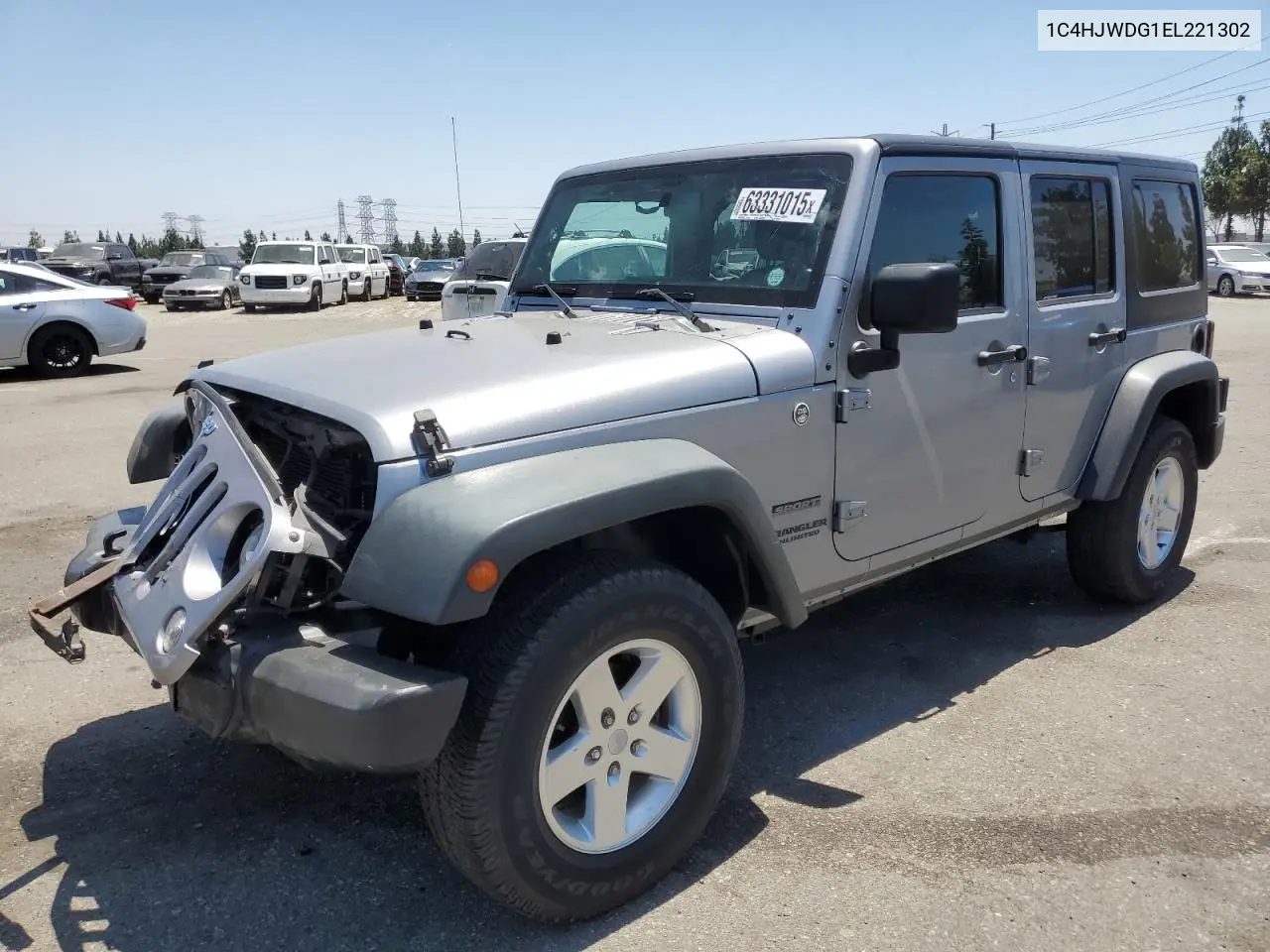 2014 Jeep Wrangler Unlimited Sport VIN: 1C4HJWDG1EL221302 Lot: 63331015