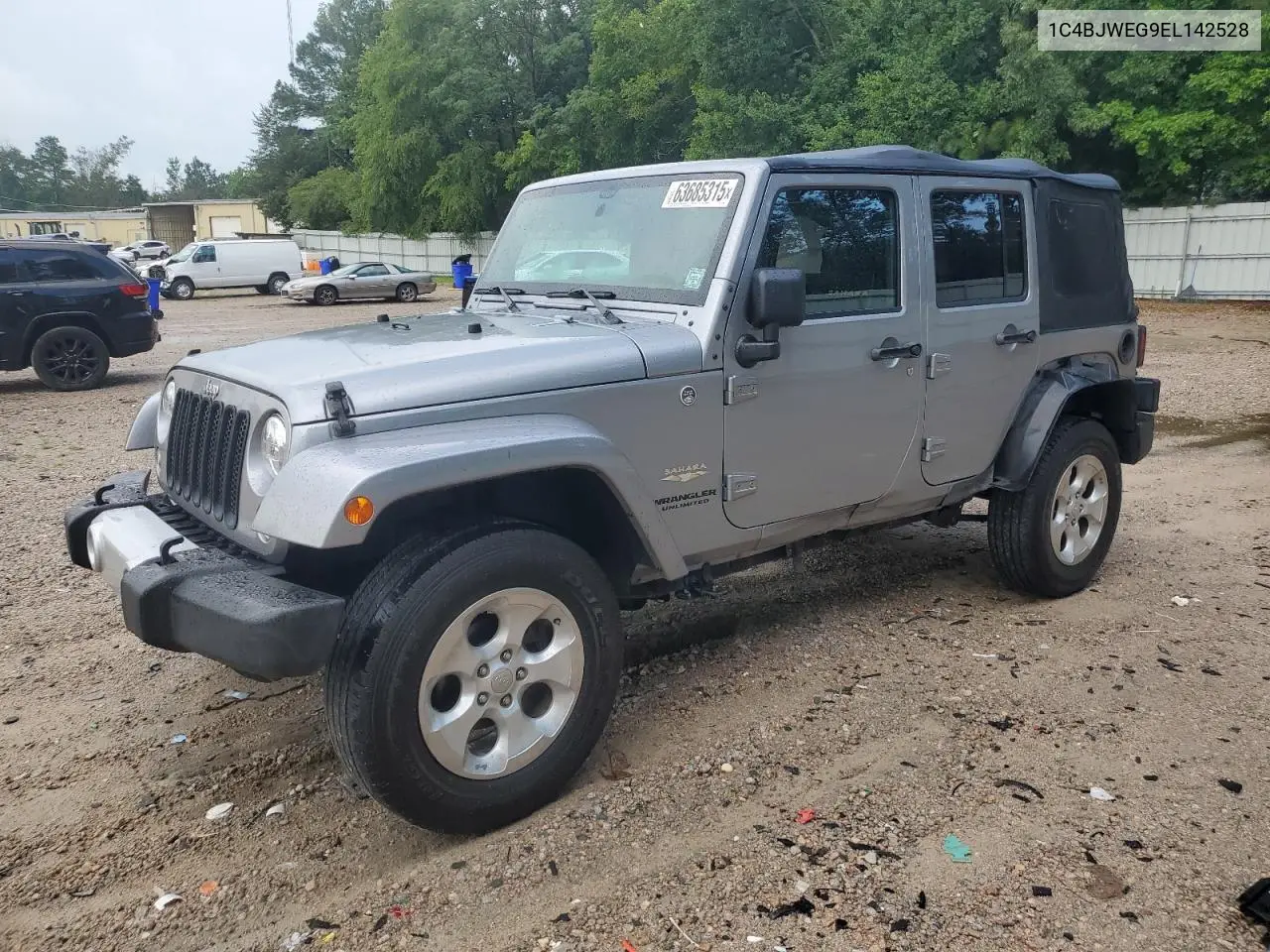 2014 Jeep Wrangler Unlimited Sahara VIN: 1C4BJWEG9EL142528 Lot: 63685315