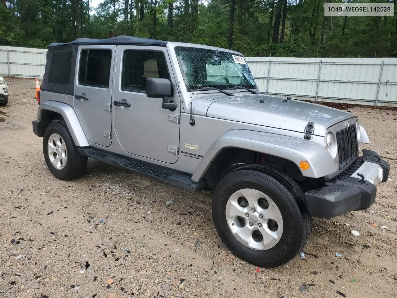 2014 Jeep Wrangler Unlimited Sahara VIN: 1C4BJWEG9EL142528 Lot: 63685315