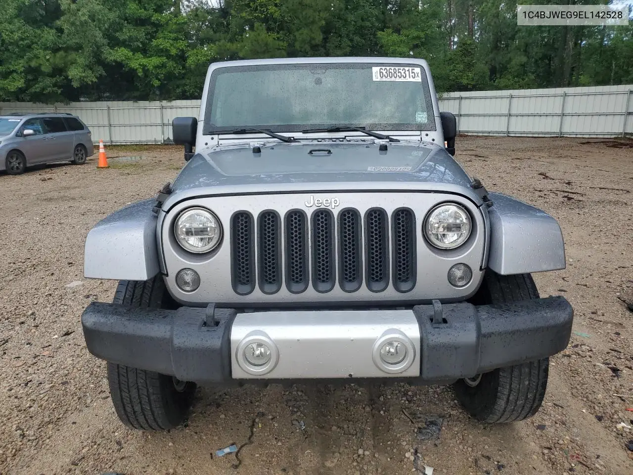 2014 Jeep Wrangler Unlimited Sahara VIN: 1C4BJWEG9EL142528 Lot: 63685315
