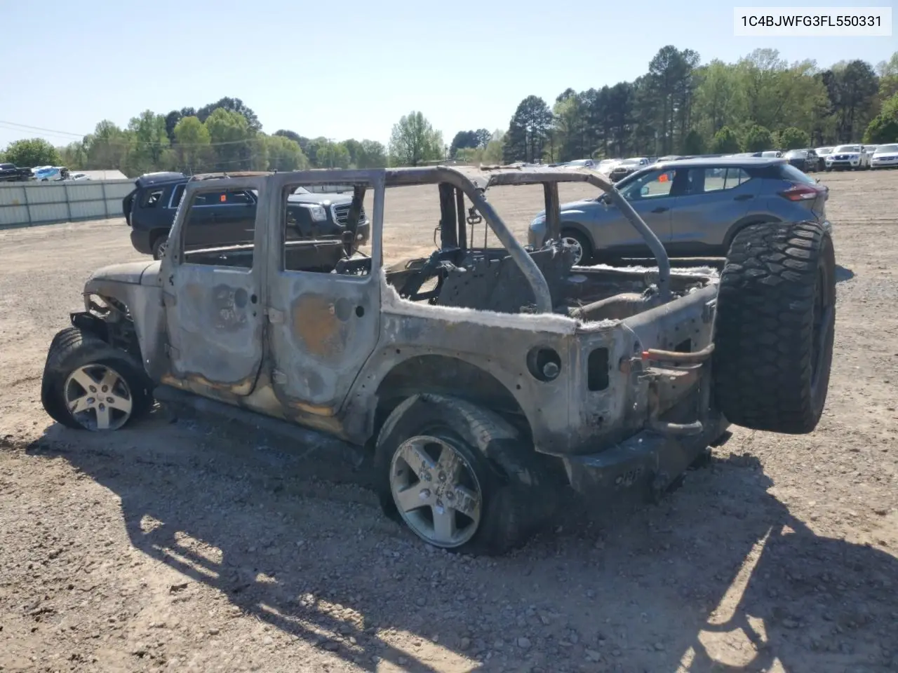 2015 Jeep Wrangler Unlimited Rubicon VIN: 1C4BJWFG3FL550331 Lot: 52594385