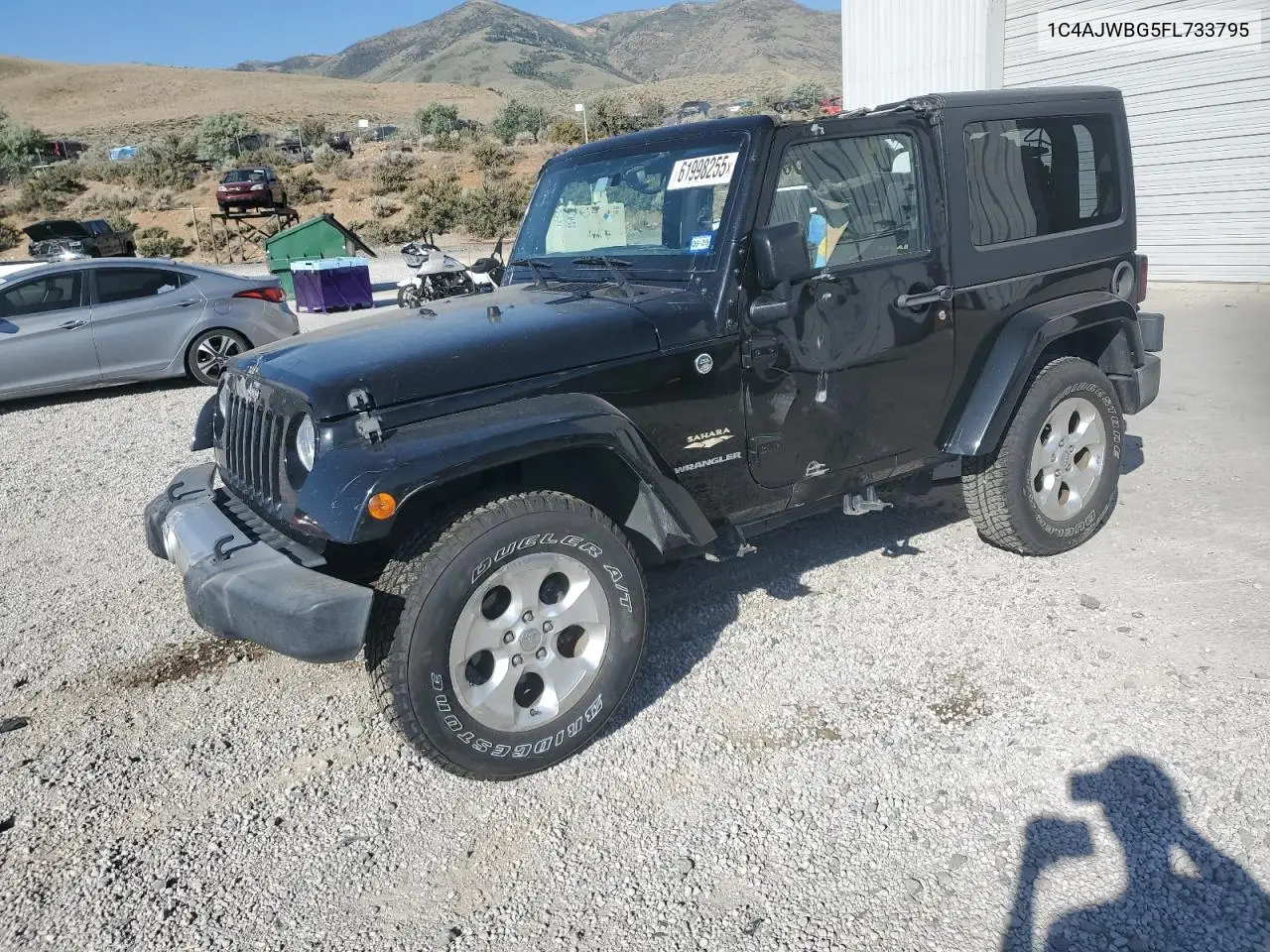 2015 Jeep Wrangler Sahara VIN: 1C4AJWBG5FL733795 Lot: 61998255