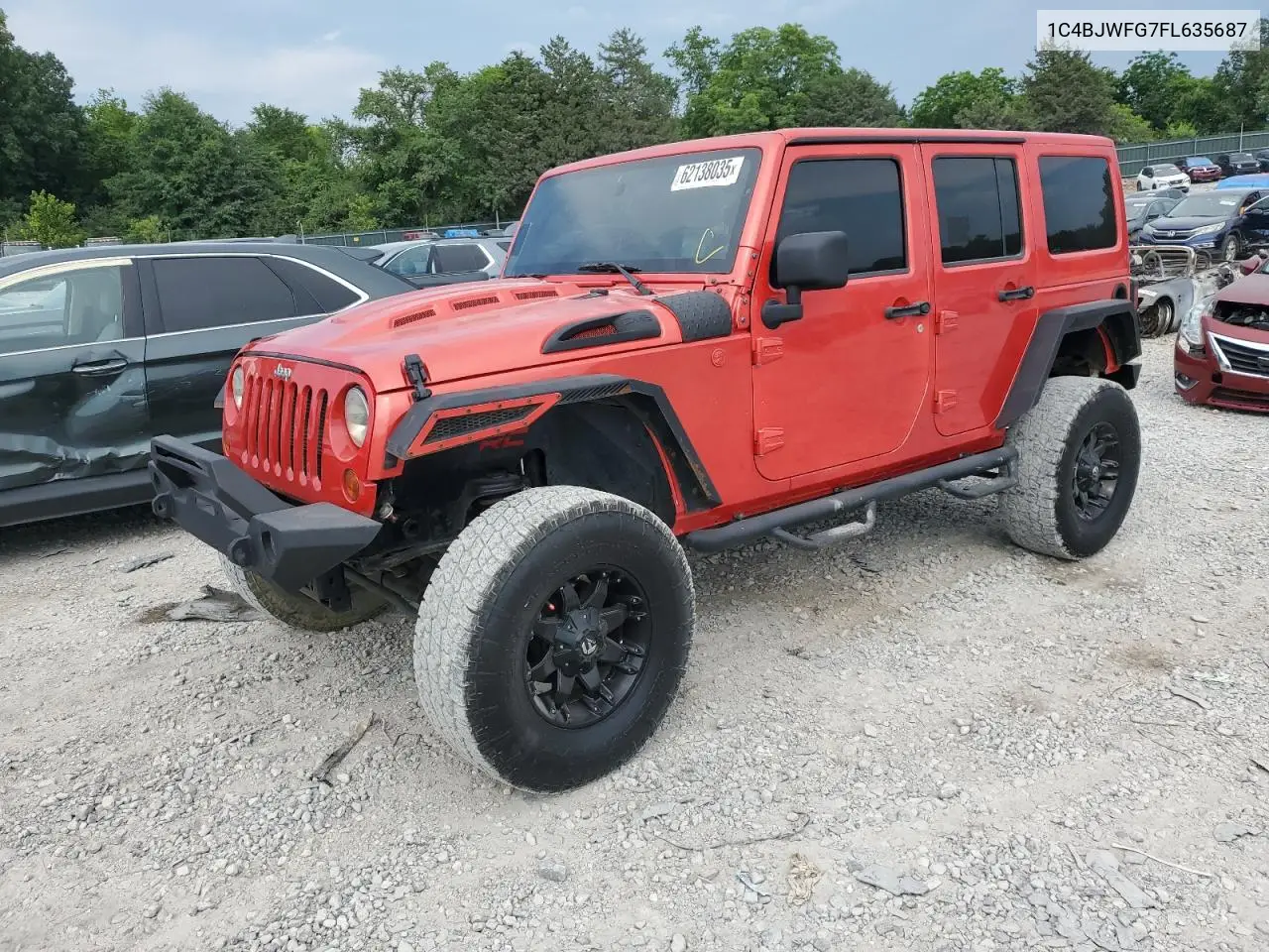 2015 Jeep Wrangler Unlimited Rubicon VIN: 1C4BJWFG7FL635687 Lot: 62138035