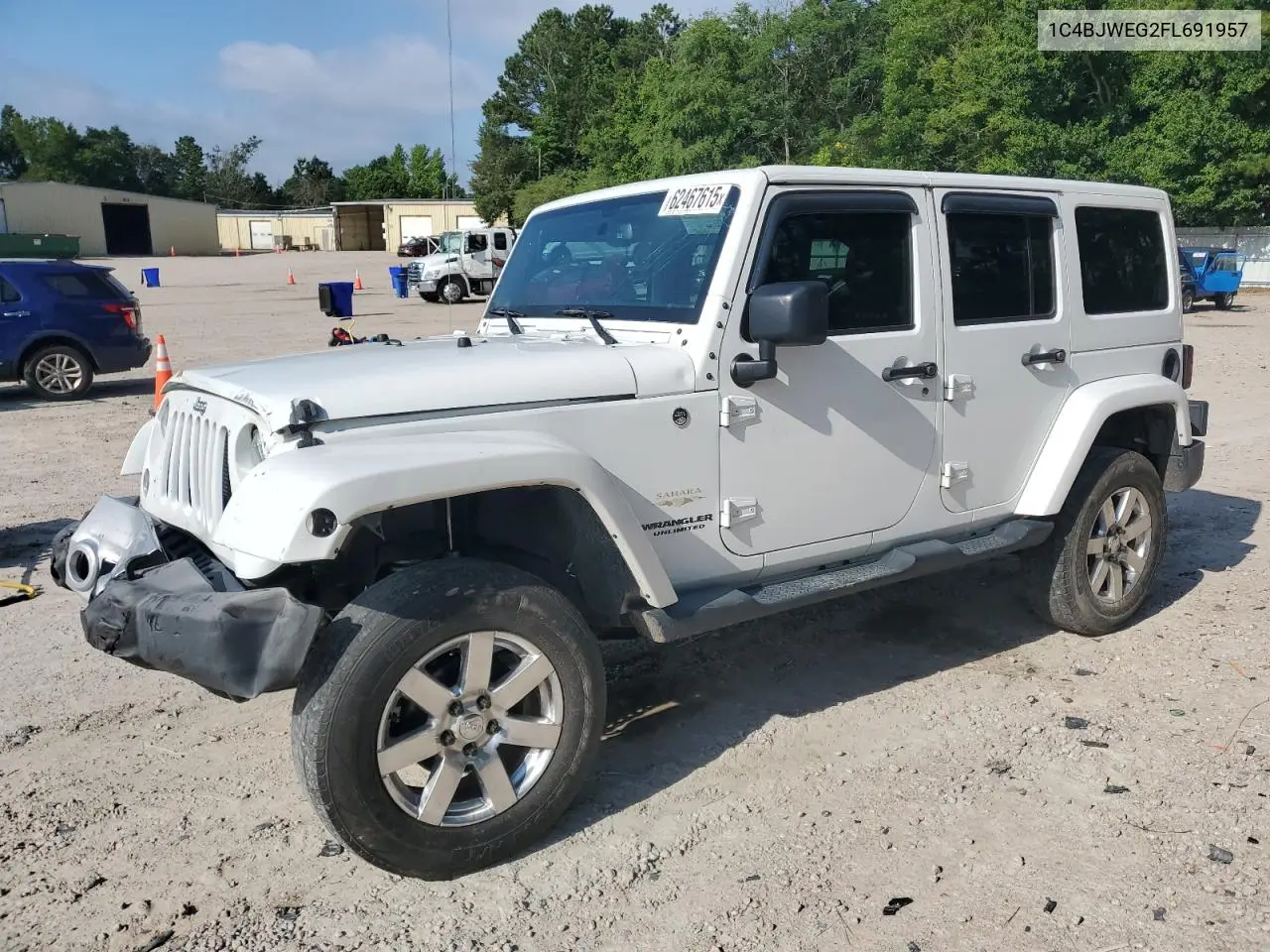2015 Jeep Wrangler Unlimited Sahara VIN: 1C4BJWEG2FL691957 Lot: 62467615
