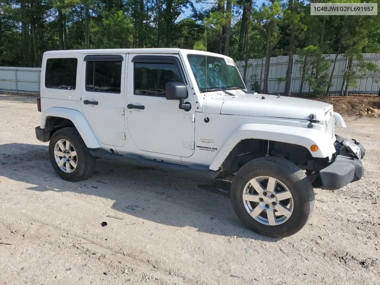 2015 Jeep Wrangler Unlimited Sahara VIN: 1C4BJWEG2FL691957 Lot: 62467615