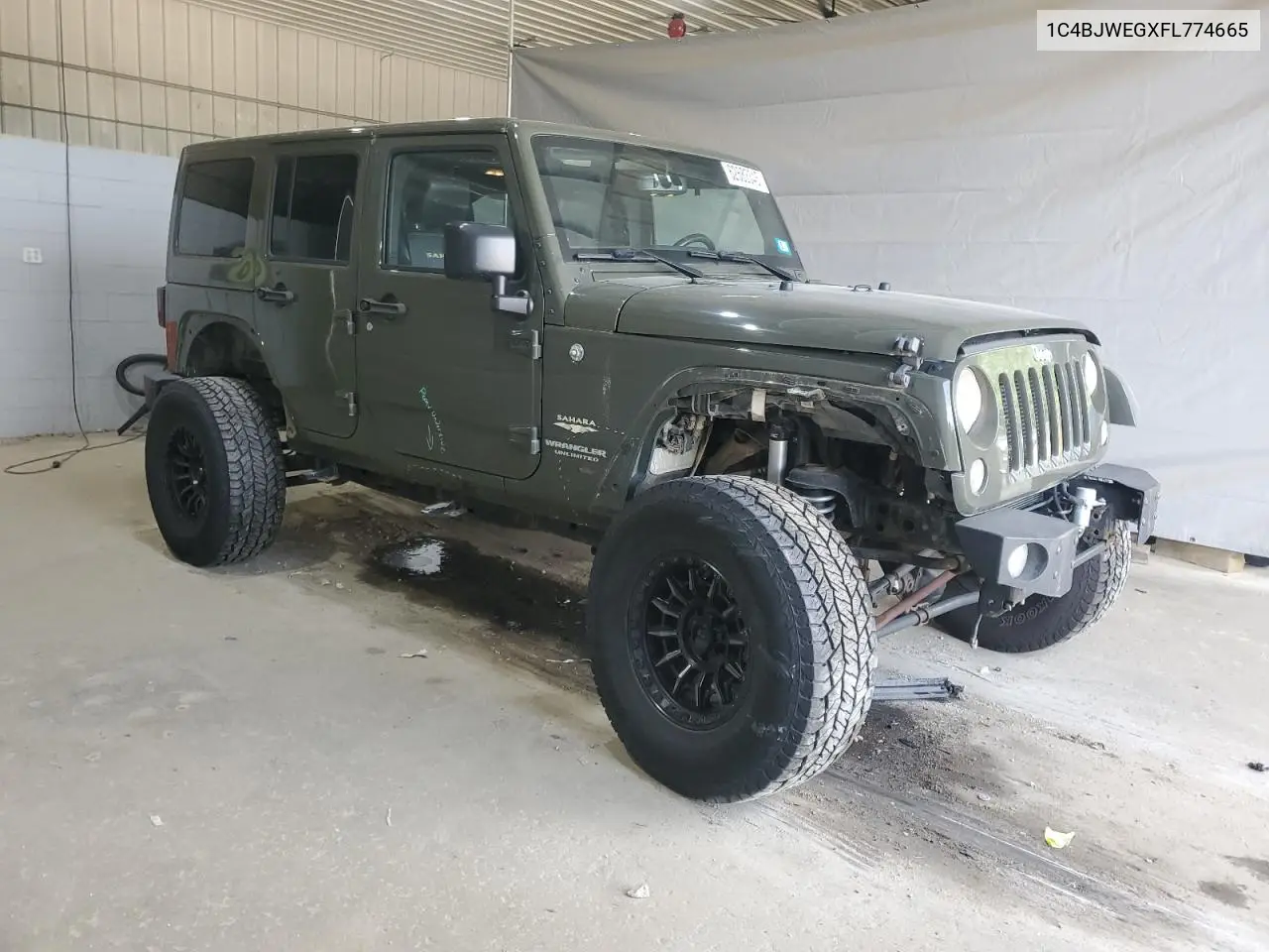 2015 Jeep Wrangler Unlimited Sahara VIN: 1C4BJWEGXFL774665 Lot: 62682345