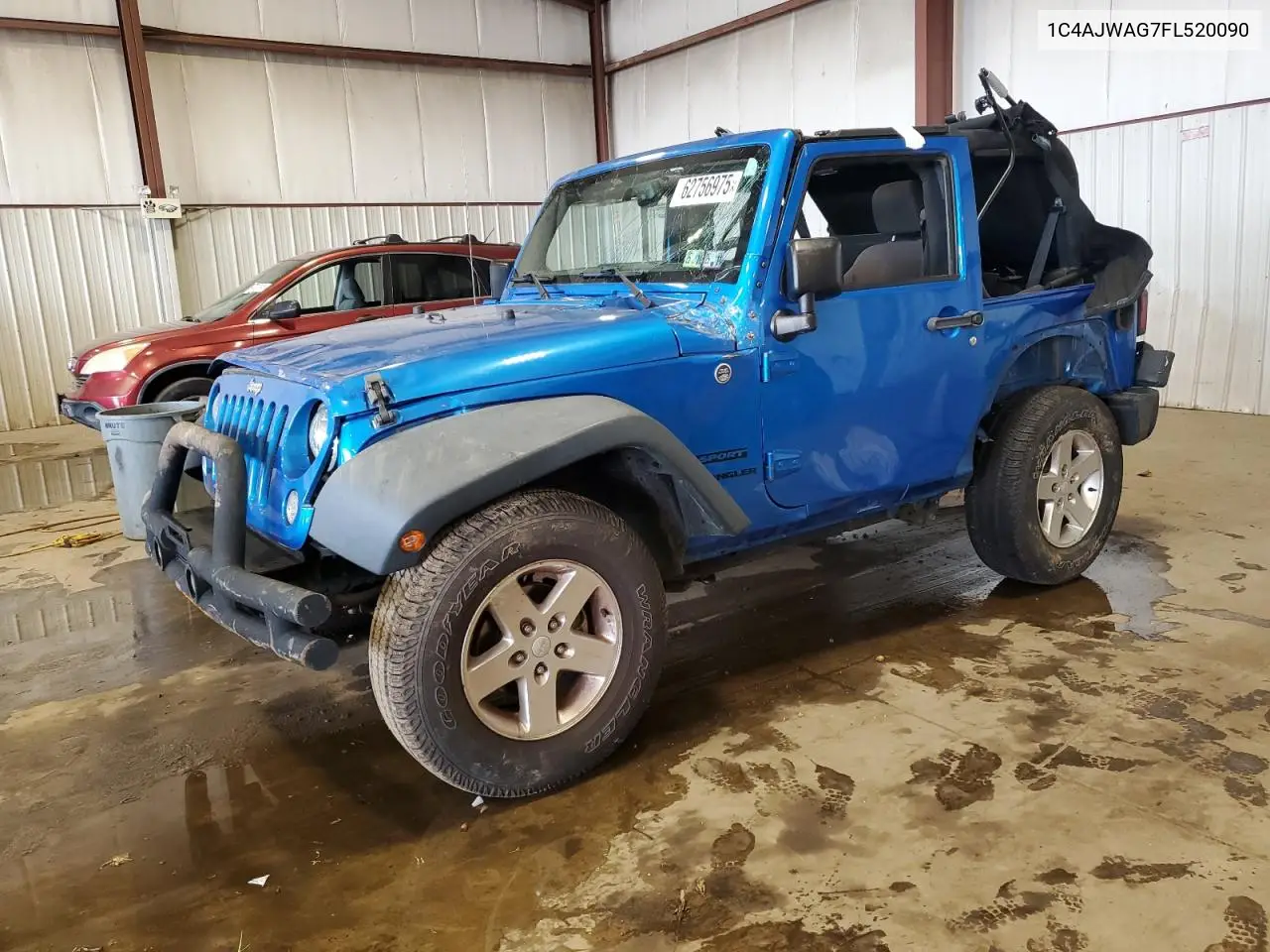 2015 Jeep Wrangler Sport VIN: 1C4AJWAG7FL520090 Lot: 62756975