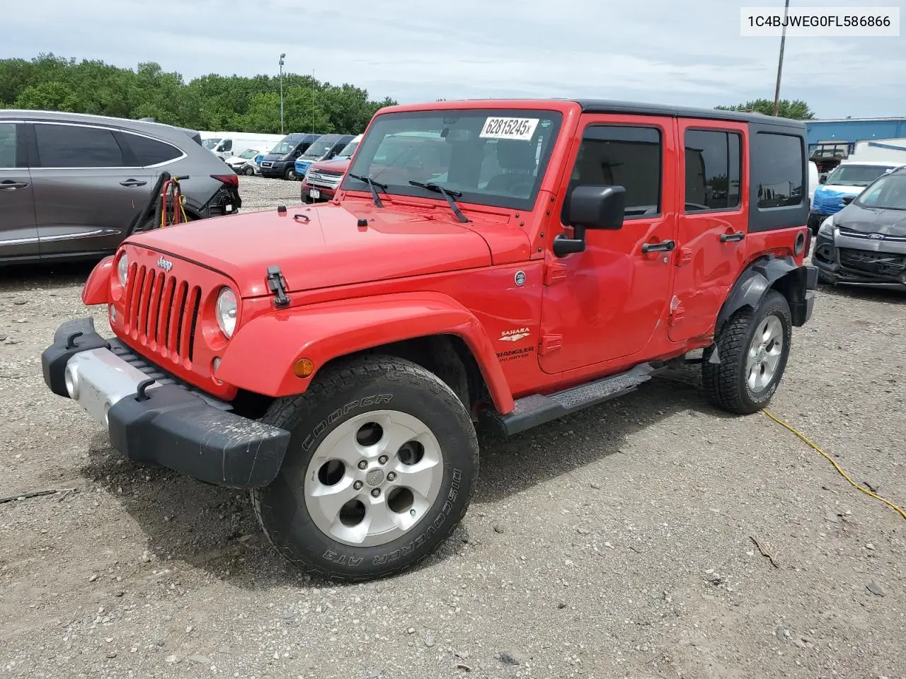 2015 Jeep Wrangler Unlimited Sahara VIN: 1C4BJWEG0FL586866 Lot: 62815245