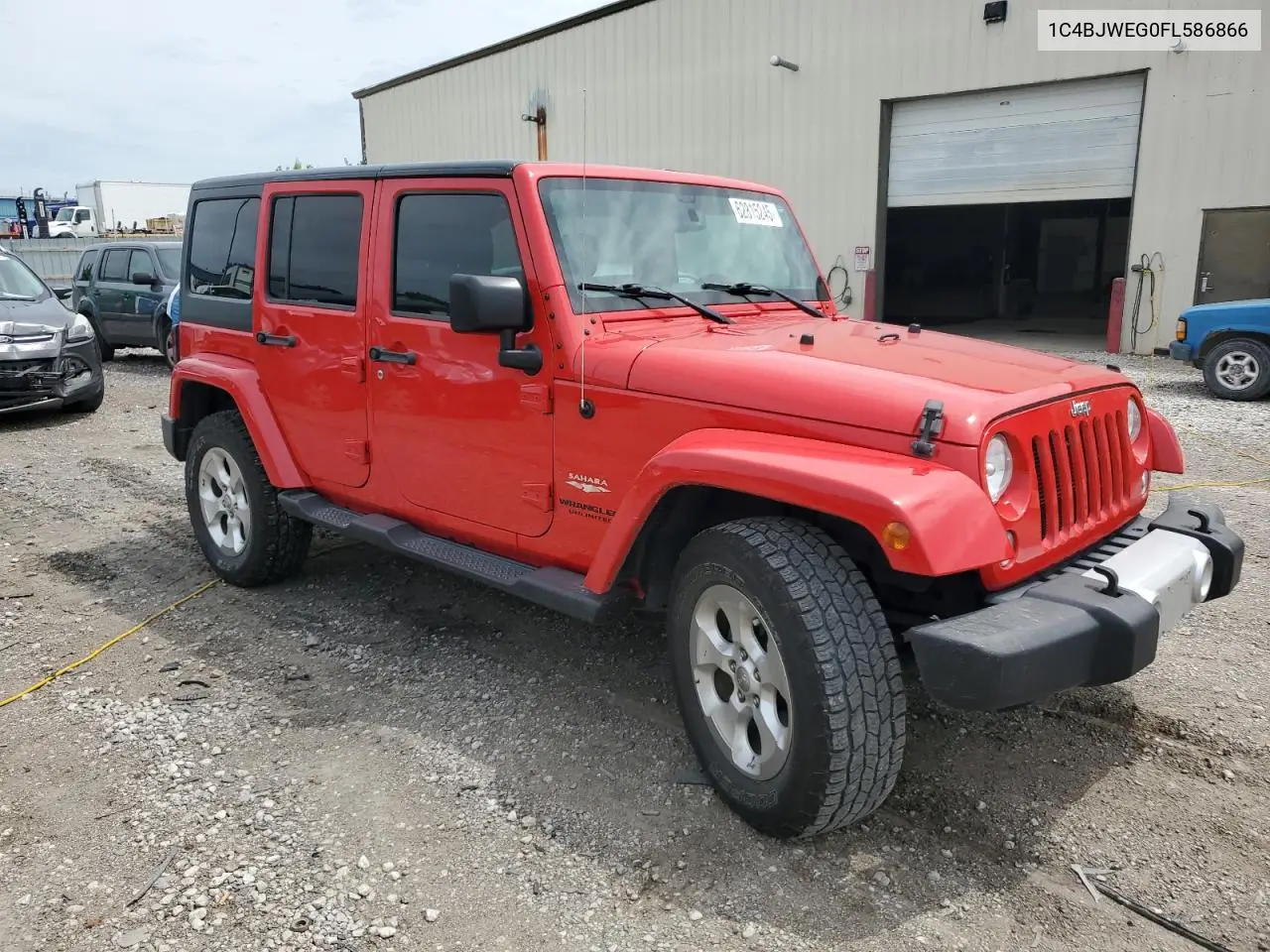 2015 Jeep Wrangler Unlimited Sahara VIN: 1C4BJWEG0FL586866 Lot: 62815245