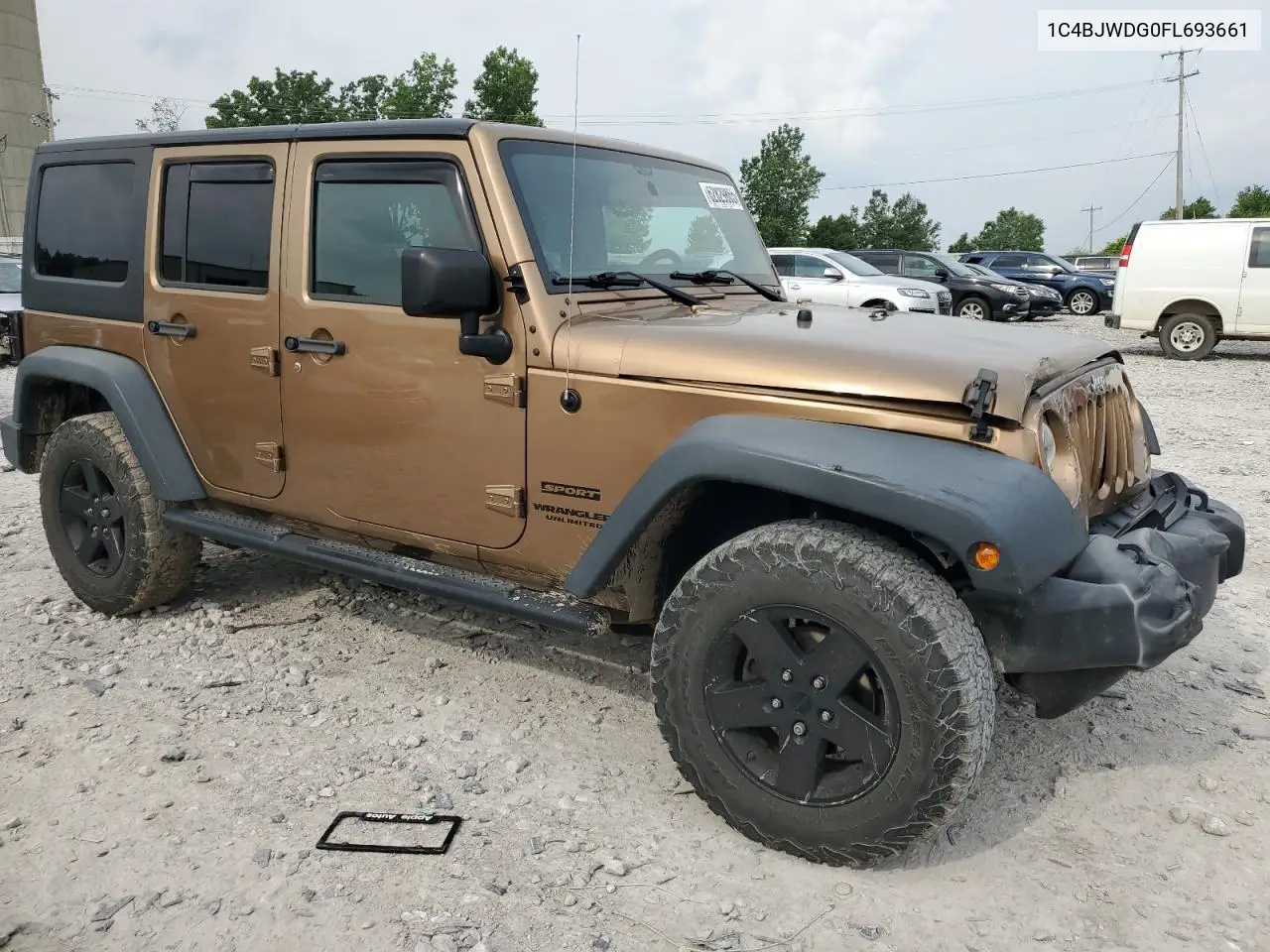2015 Jeep Wrangler Unlimited Sport VIN: 1C4BJWDG0FL693661 Lot: 62829865