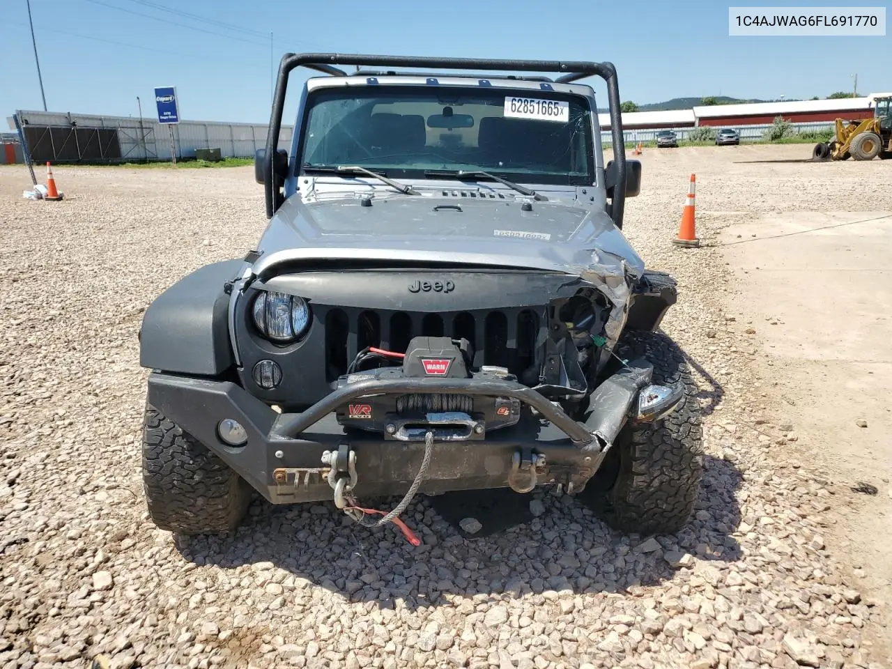 2015 Jeep Wrangler Sport VIN: 1C4AJWAG6FL691770 Lot: 62851665