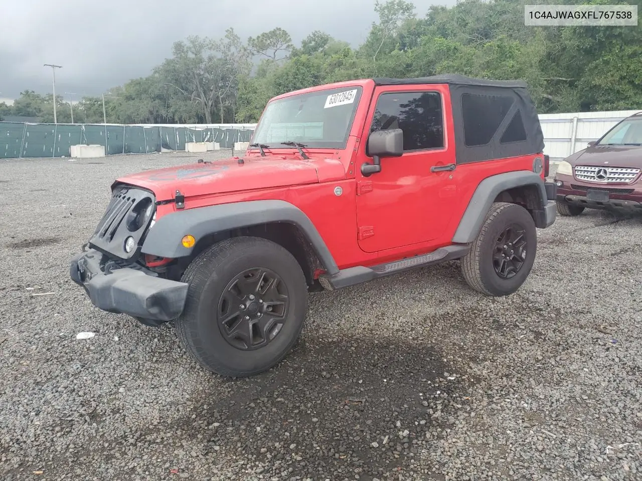 2015 Jeep Wrangler Sport VIN: 1C4AJWAGXFL767538 Lot: 63012845