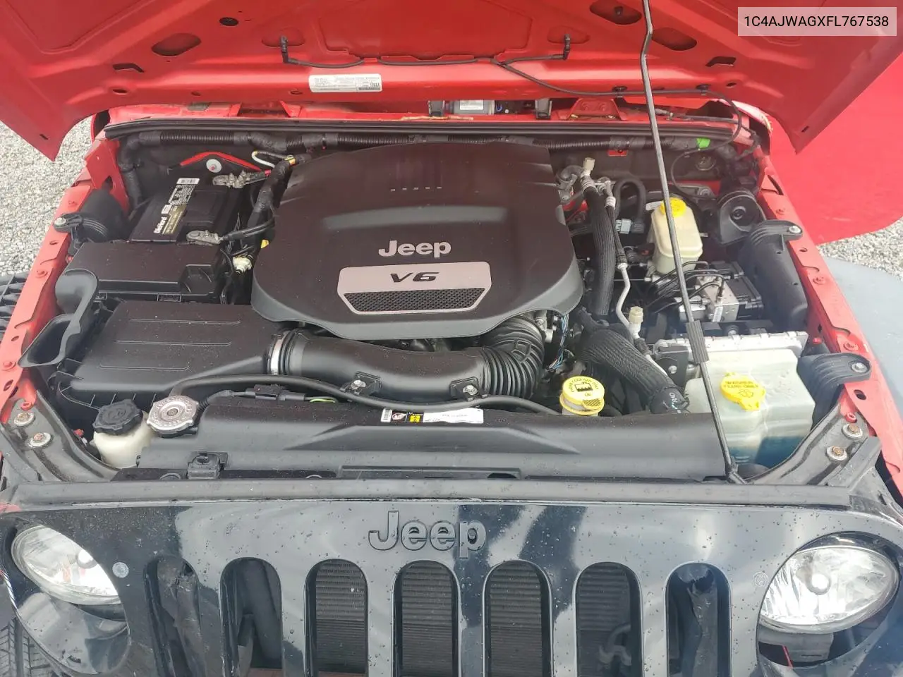 2015 Jeep Wrangler Sport VIN: 1C4AJWAGXFL767538 Lot: 63012845