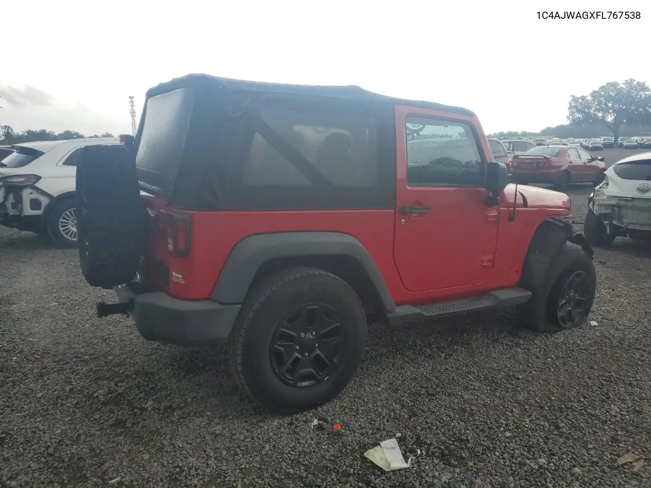 2015 Jeep Wrangler Sport VIN: 1C4AJWAGXFL767538 Lot: 63012845