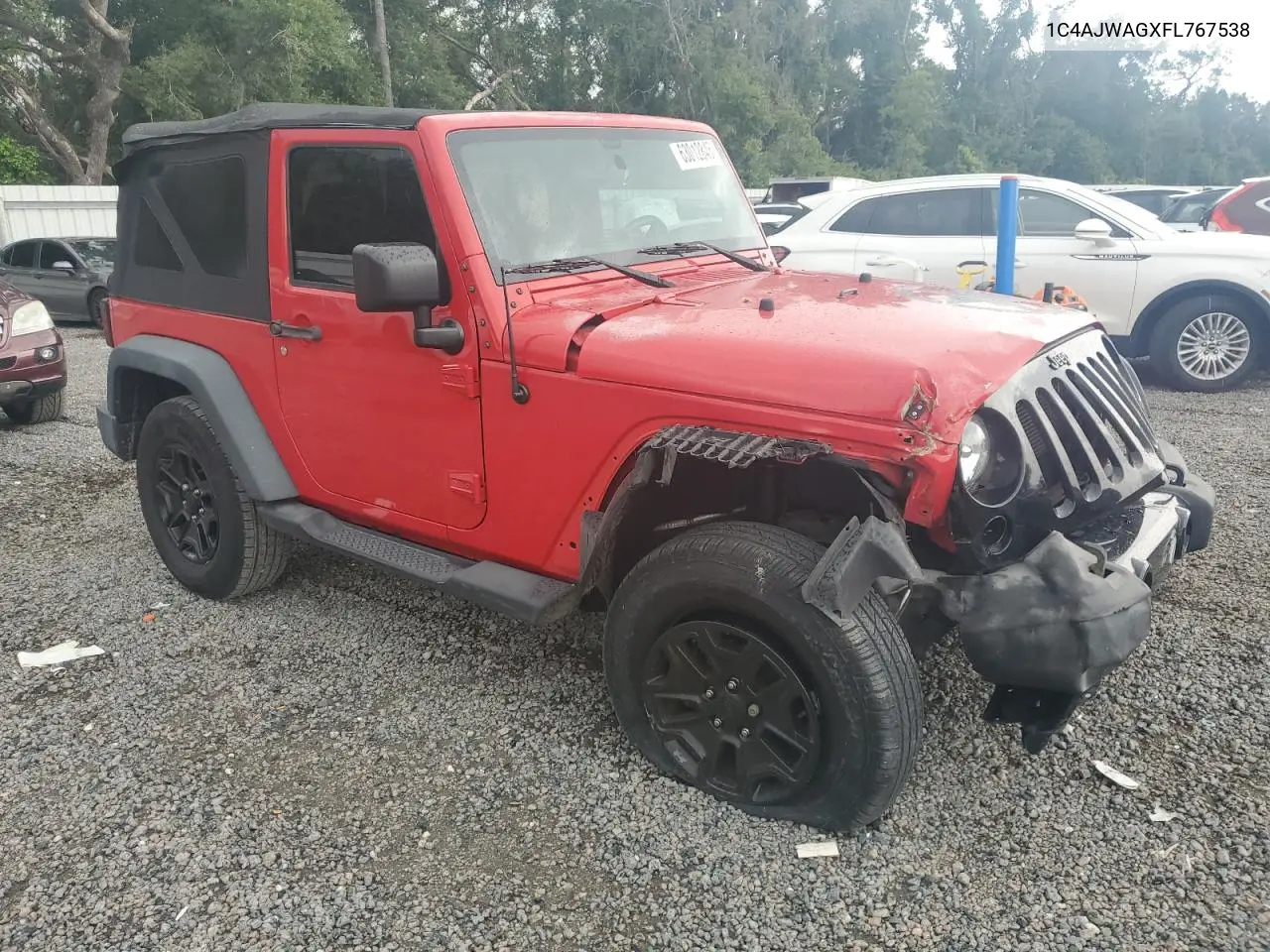 2015 Jeep Wrangler Sport VIN: 1C4AJWAGXFL767538 Lot: 63012845