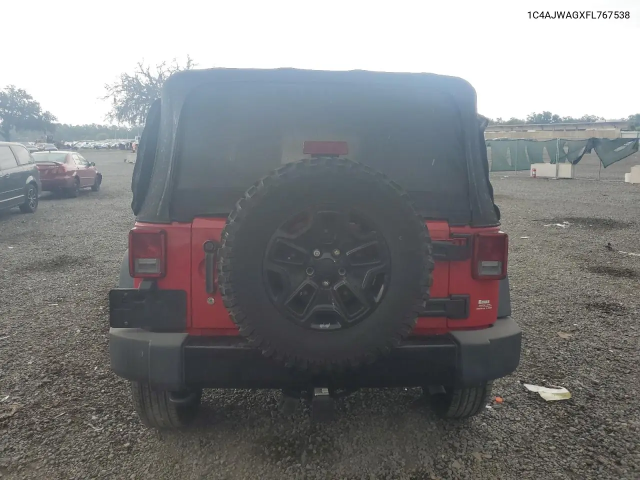 2015 Jeep Wrangler Sport VIN: 1C4AJWAGXFL767538 Lot: 63012845