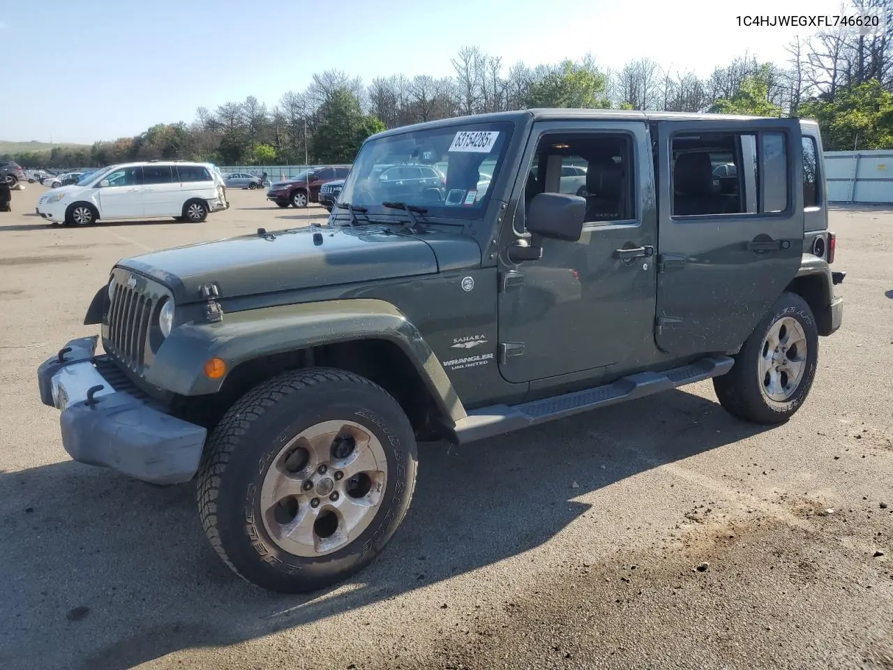2015 Jeep Wrangler Unlimited Sahara VIN: 1C4HJWEGXFL746620 Lot: 63154285