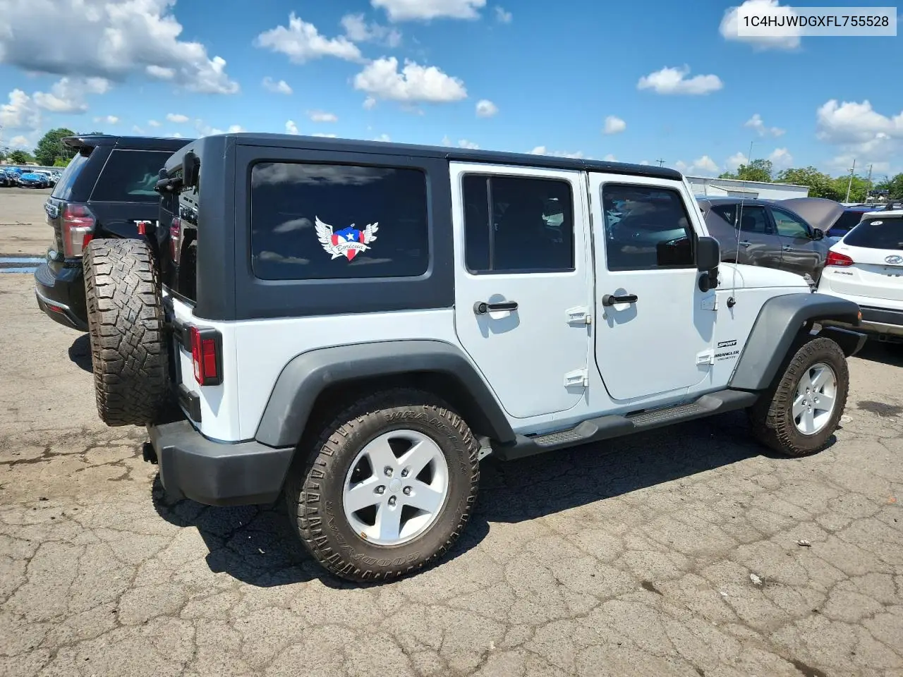 2015 Jeep Wrangler Unlimited Sport VIN: 1C4HJWDGXFL755528 Lot: 64927525