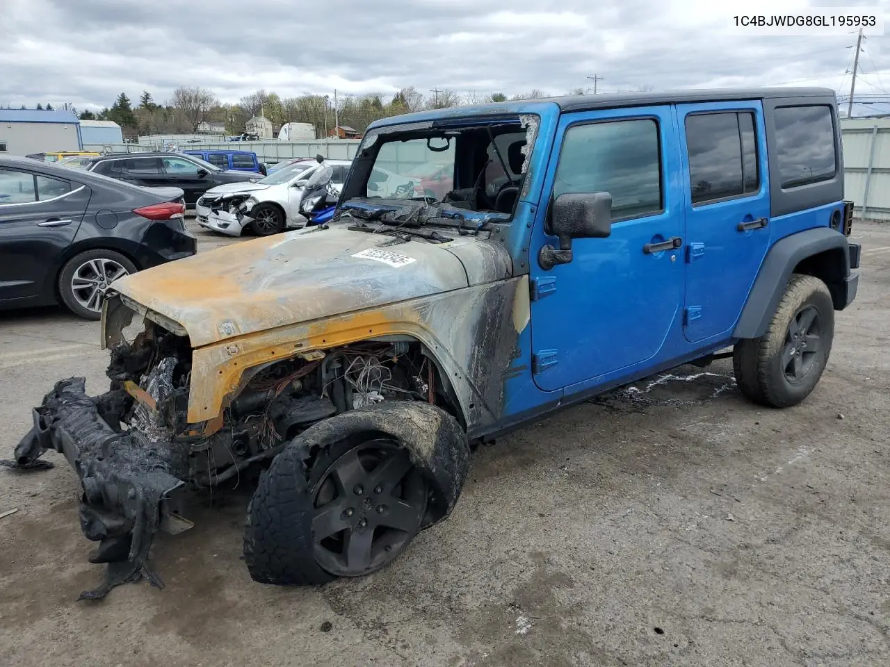2016 Jeep Wrangler Unlimited Sport VIN: 1C4BJWDG8GL195953 Lot: 53253345
