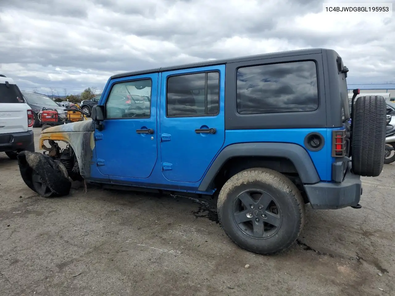 2016 Jeep Wrangler Unlimited Sport VIN: 1C4BJWDG8GL195953 Lot: 53253345
