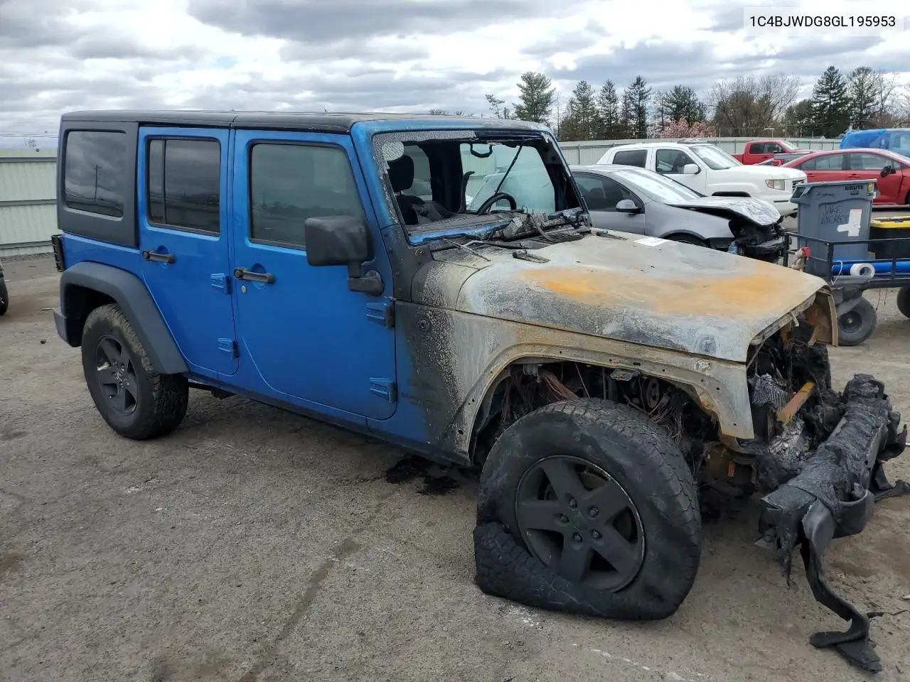 2016 Jeep Wrangler Unlimited Sport VIN: 1C4BJWDG8GL195953 Lot: 53253345