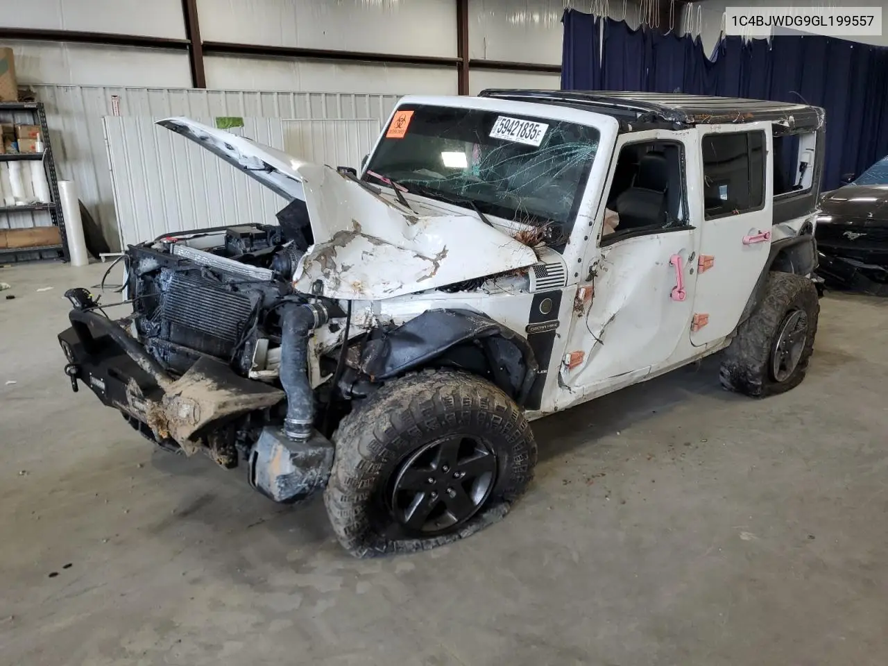 2016 Jeep Wrangler Unlimited Sport VIN: 1C4BJWDG9GL199557 Lot: 59421835