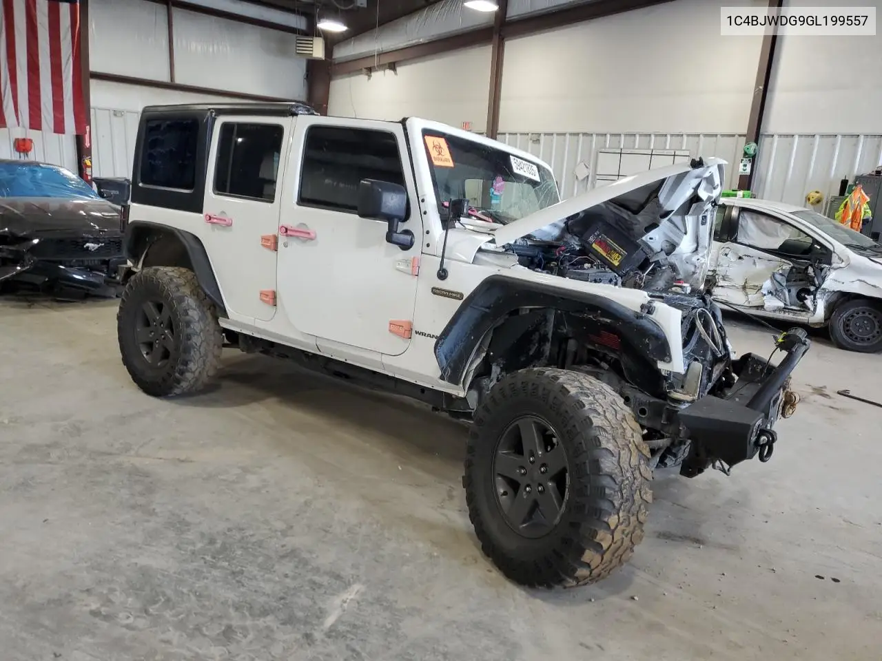 2016 Jeep Wrangler Unlimited Sport VIN: 1C4BJWDG9GL199557 Lot: 59421835