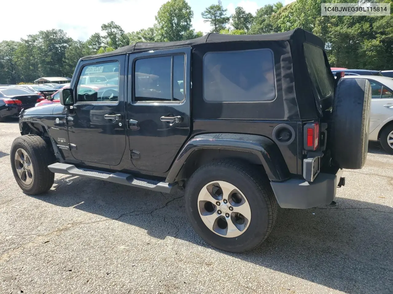 2016 Jeep Wrangler Unlimited Sahara VIN: 1C4BJWEG3GL115814 Lot: 62281895
