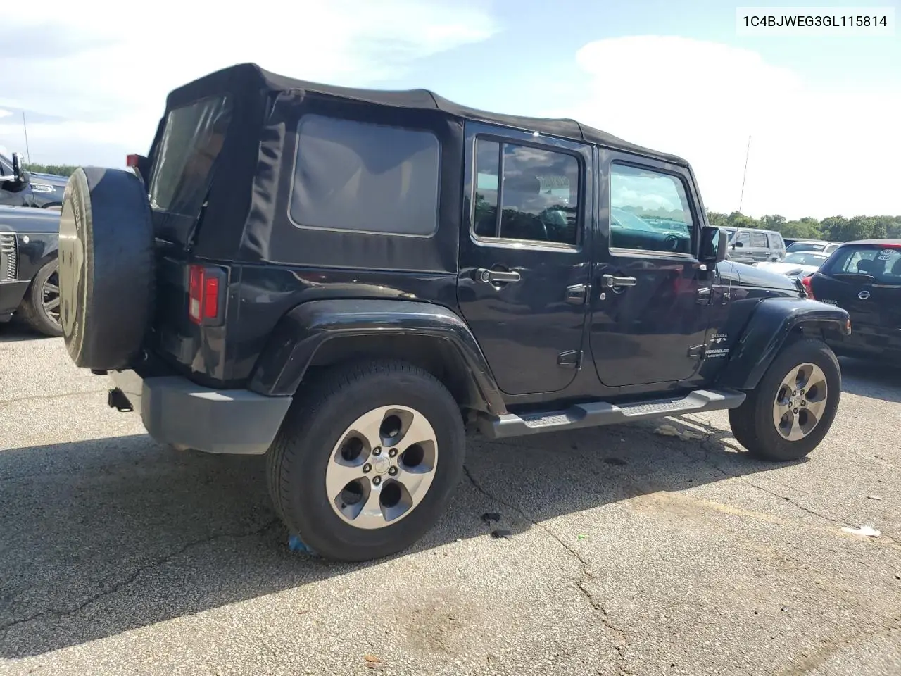 2016 Jeep Wrangler Unlimited Sahara VIN: 1C4BJWEG3GL115814 Lot: 62281895