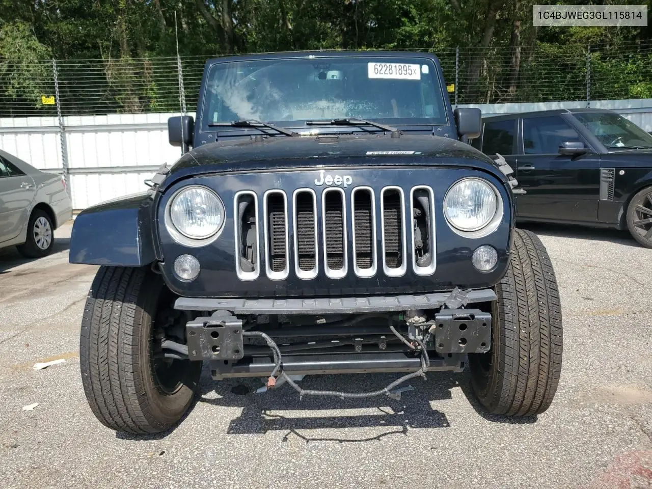 2016 Jeep Wrangler Unlimited Sahara VIN: 1C4BJWEG3GL115814 Lot: 62281895