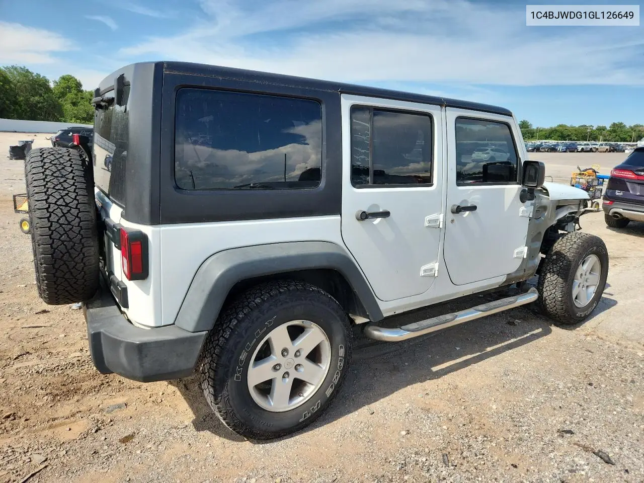 2016 Jeep Wrangler Unlimited Sport VIN: 1C4BJWDG1GL126649 Lot: 62569265