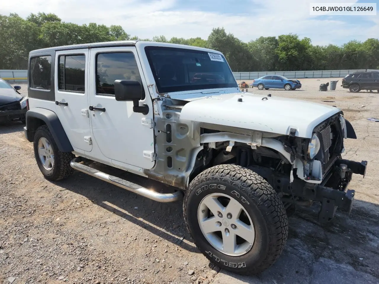 2016 Jeep Wrangler Unlimited Sport VIN: 1C4BJWDG1GL126649 Lot: 62569265