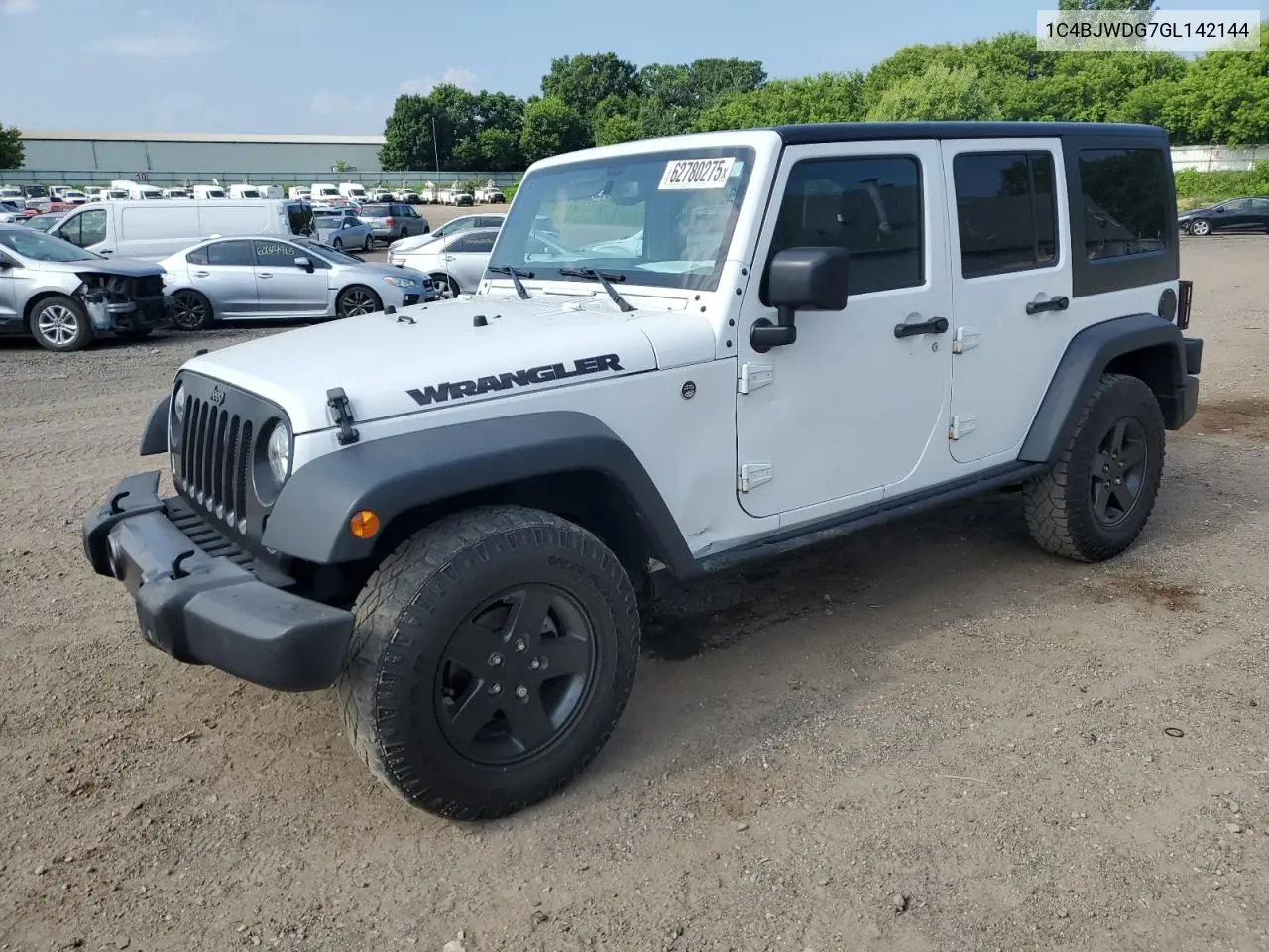2016 Jeep Wrangler Unlimited Sport VIN: 1C4BJWDG7GL142144 Lot: 62780275