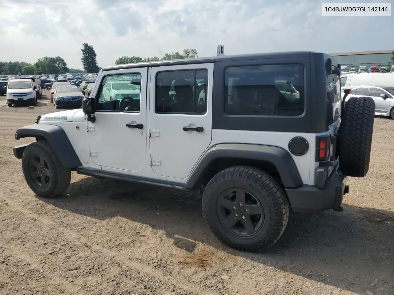 2016 Jeep Wrangler Unlimited Sport VIN: 1C4BJWDG7GL142144 Lot: 62780275