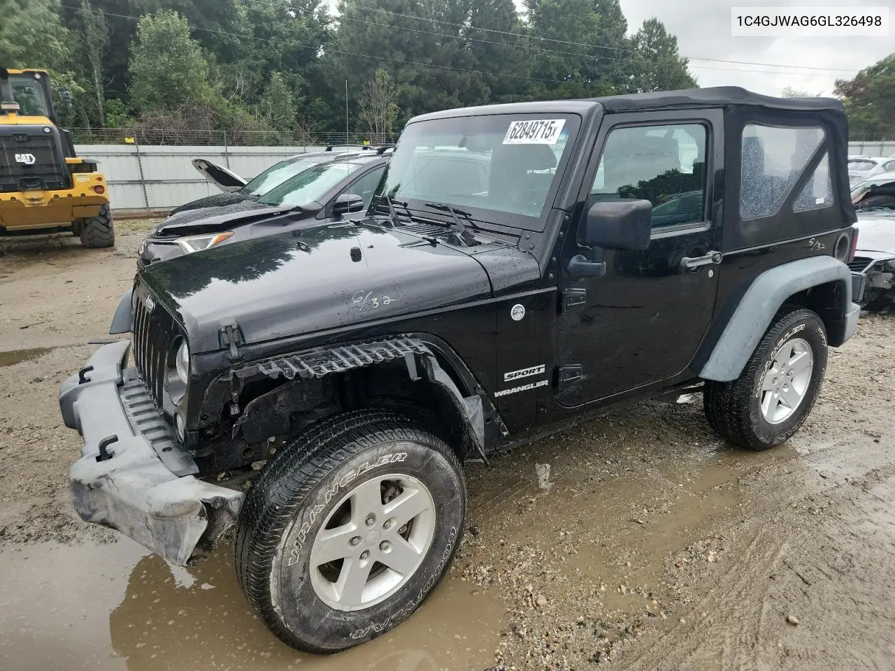 2016 Jeep Wrangler Sport VIN: 1C4GJWAG6GL326498 Lot: 62849715