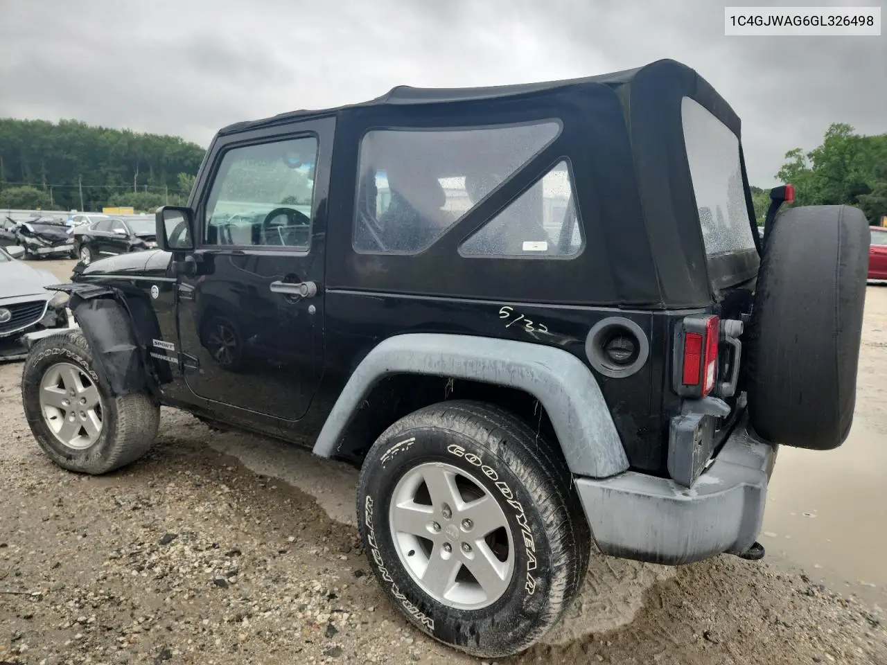 2016 Jeep Wrangler Sport VIN: 1C4GJWAG6GL326498 Lot: 62849715
